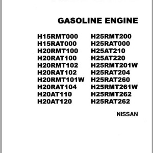 Nissan Engine H15 H20 H25 Series For TCM FG10T19 To FG30T6H Parts Catalog PE-H15RMT000A