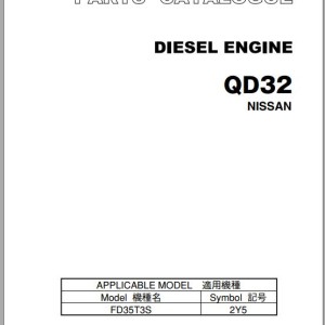 Nissan Engine QD32 For TCM FD35T3S Parts Catalog PE-QD32B