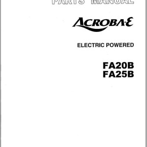 TCM Acroba FA20B FA25B Parts Catalog PB-80CB