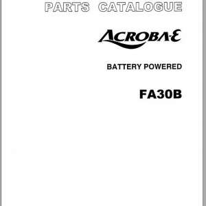 TCM Acroba FA30B Parts Catalog PB-80FD-001