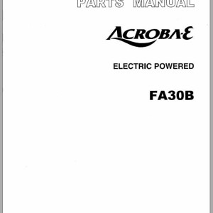 TCM Acroba FA30B Parts Manual PB-80FB