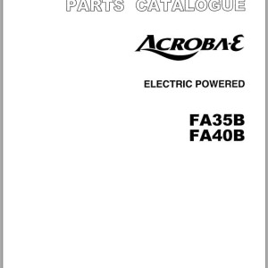 TCM Acroba FA35B FA40B Parts Catalog PB-80HA