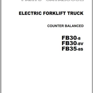 TCM FB30-8 FB30-8V FB35-8S Parts Catalog PB-7P7A-001