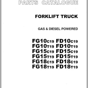 TCM FD10 FD15 FD18 FG10 FG15 FG18C19-T19 Parts Catalog PF-18BB