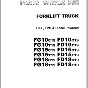 TCM FD10 FD15 FD18 FG10 FG15 FG18C19-T19 Parts Catalog PF-18BC
