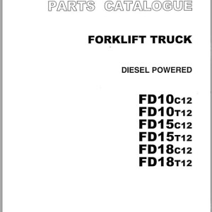 TCM FD10 FD15 FD18C12-T12 Parts Catalog PF-41BA