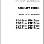 TCM FD15 FD18 FG15 FG18C9H-T9H Parts Manual PF-18MA