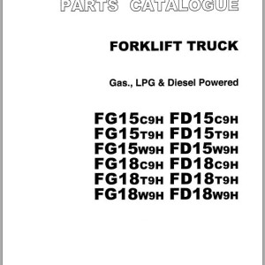TCM FD15 FD18 FG15 FG18C9H-T9H-W9H Parts Catalog PF-18MC
