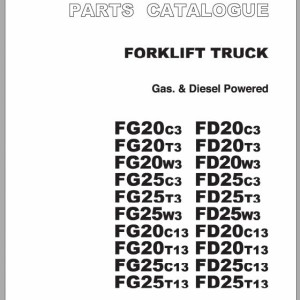 TCM FD20 FD25 FG20 FG25C3-T3-W3 Parts Catalog PF-2A0C