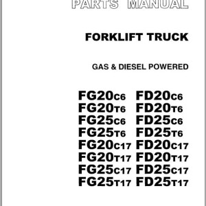 TCM FD20 FD25 FG20 FG25C6-T6-C17-T17 Parts Manual PF-36AA