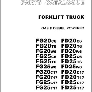 TCM FD20 FD25 FG20 FG25C6-T6-W6-C17-T17 Parts Catalog PF-36AC