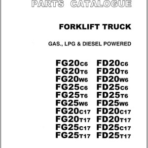 TCM FD20 FD25 FG20 FG25C6-T6-W6-C17-T17 Parts Catalog PF-36AD