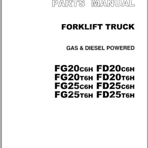 TCM FD20 FD25 FG20 FG25C6H-T6H Parts Manual PF-37AA