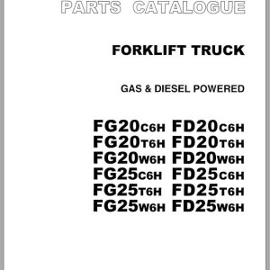 TCM FD20 FD25 FG20 FG25C6H-T6H-W6H Parts Catalog PF-37AC