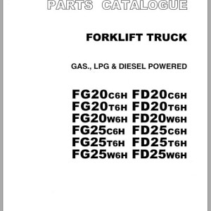 TCM FD20 FD25 FG20 FG25C6H-T6H-W6H Parts Catalog PF-37AD