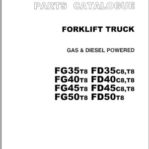 TCM FD35 FD40 FD45 FD50 FG35 FG40 FG45 FG50C8-T8 Parts Catalog PF-35AE