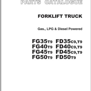 TCM FD35 FD40 FD45 FD50 FG35 FG40 FG45 FG50C9-T9 Parts Catalog PF-43AE