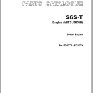 TCM FD35T9-FD50T9 Mitsubishi Engine S6S-T Parts Catalog PCECH-44B180