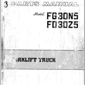 TCM FG30N5 FD30Z5 Parts Manual F-143A