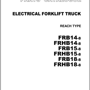 TCM FRB14-8 FRHB14-8 FRB15-8 FRHB15-8 FRB18-8 FRHB18-8 Parts Catalogue PB-7B0B