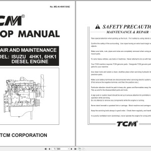 TCM Isuzu 4HK1 6HK1 Shop Manual ME-AI-4HK1XAE