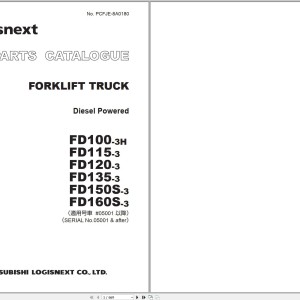 TCM Logisnext FD100-3H to FD160S-3 Parts Catalog PCFJE-8A0180