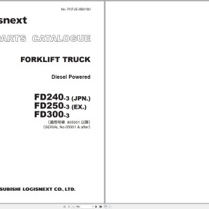 TCM Logisnext FD240-3 to FD300-3 Parts Catalog PCFJE-8B01880