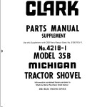 Clark 35B Parts Manual Supplement 4218-1