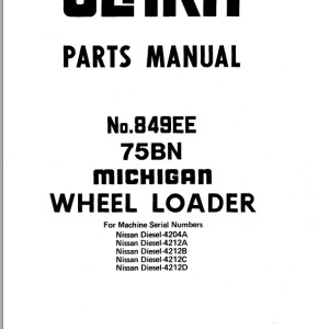 Clark 75BN Parts Manual 849EE