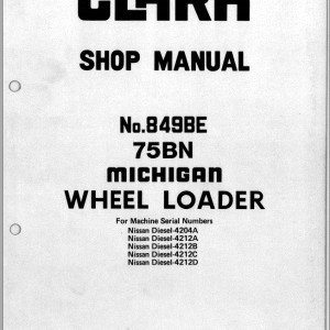 Clark 75BN Shop Manual 849BE