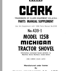 TCM 125B Parts Manual Supplement 439-1