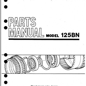 TCM 125BN Parts Manual 868B