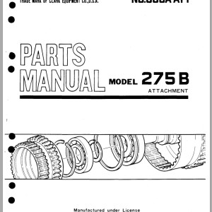 TCM 275B Parts Manual Attachment 889A ATT