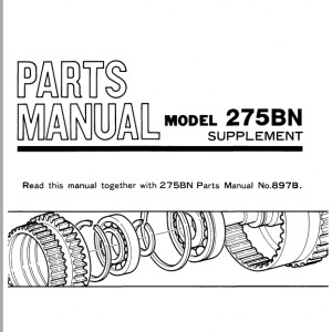 TCM 275BN Parts Manual Supplement 897B-1