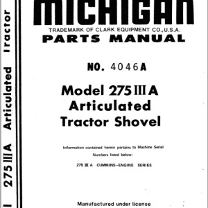 TCM 275IIIA Parts Manual 4046A