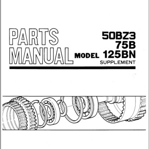 TCM 50BZ3 75B 125BN Parts Manual Supplement 823B-1