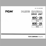 TCM 60C-25 60E-25 Parts Manual PU-60C25AE