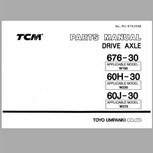 TCM 676-30 60H-30 60J-30 Parts Manual PU-67630AE