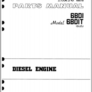 TCM 6BDI 6BDIT Isuzu Parts Manual 6BDIB