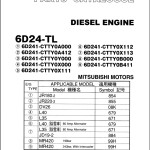TCM 6D24-TL Mitsubishi Parts Catalogue PE-6D24-TLC