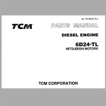 TCM 6D24-TL Mitsubishi Parts Manual PE-6D24-TLA
