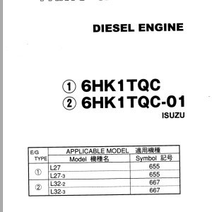 TCM 6HK1TQC 6HK1TQC-01 Isuzu Parts Catalogue PE-6HK1TC