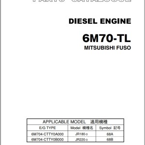 TCM 6M70-TL Mitsubishi Parts Catallogue PE-6M70-TLA