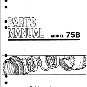 TCM 75B Parts Manual 849A