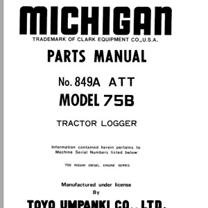 TCM 75B Parts Manual 849A ATT