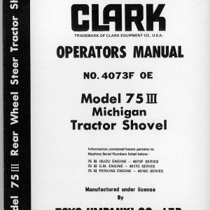 TCM 75III Operator's Manual 4073F0E