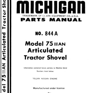 TCM 75IIIAN Parts Manual 844A