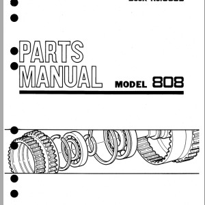 TCM 808 Parts Manual 609B