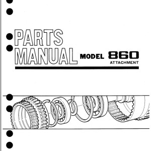 TCM 860 Parts Manual Attachment 660A ATT