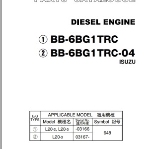 TCM BB-6BG1TRC BB-6BG1TRC-04 Isuzu Parts Catalogue PE-BB-6BG1TRCD